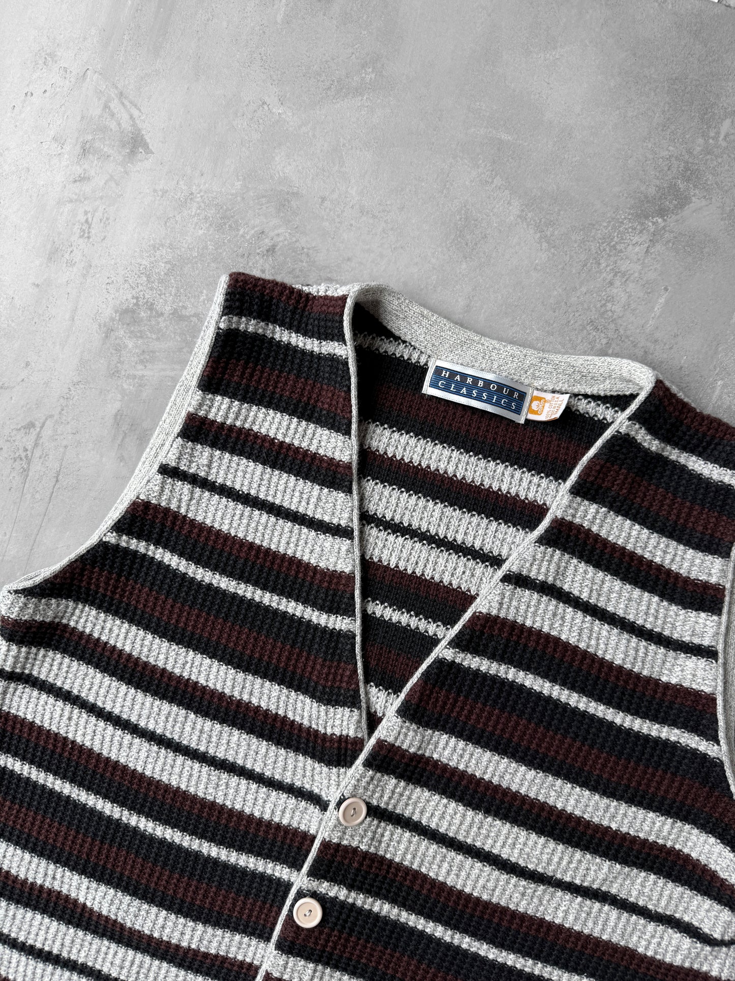 Striped Sweater Vest 90's - Small