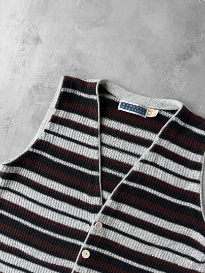 Striped Sweater Vest 90's - Small