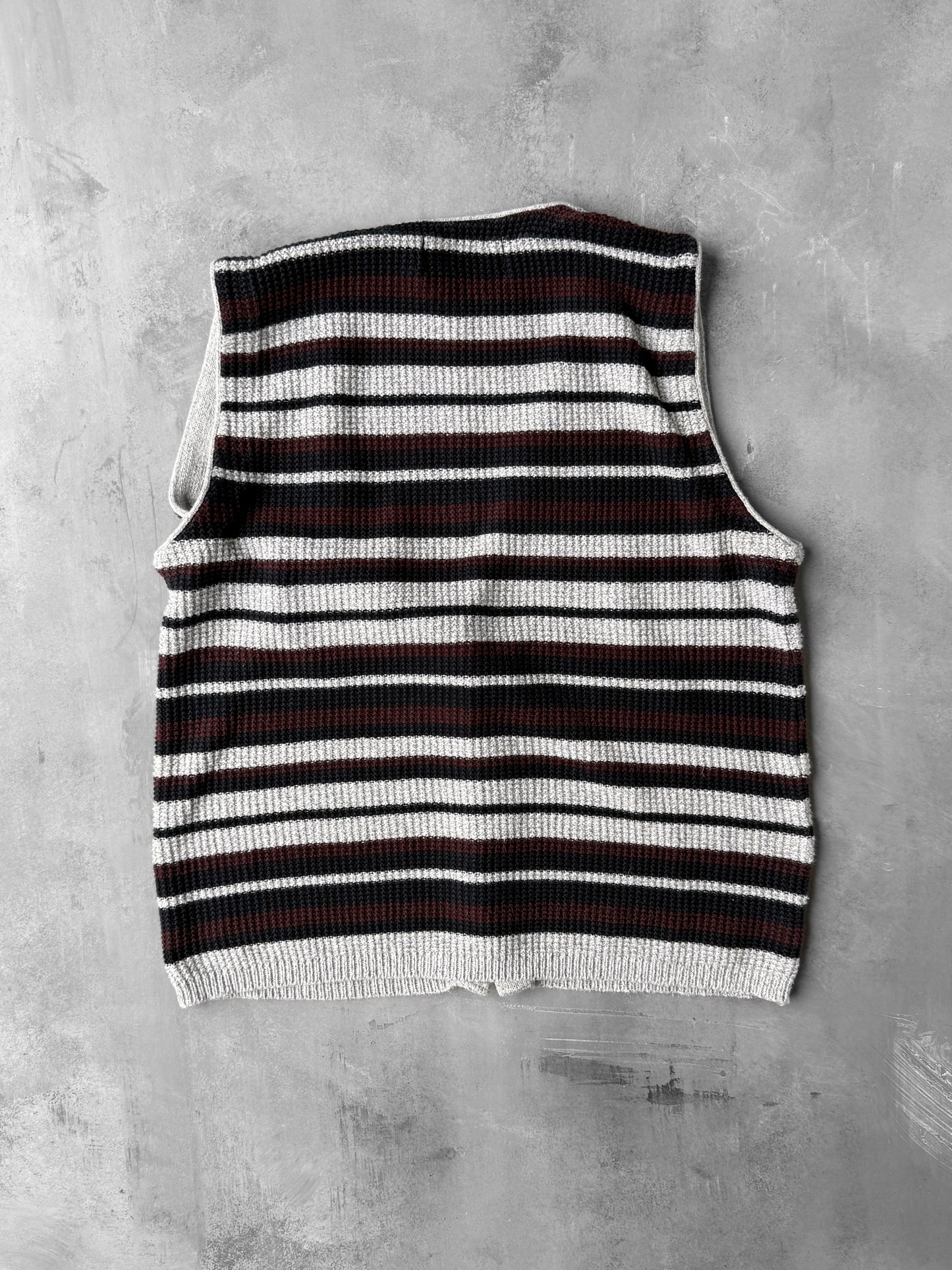 Striped Sweater Vest 90's - Small