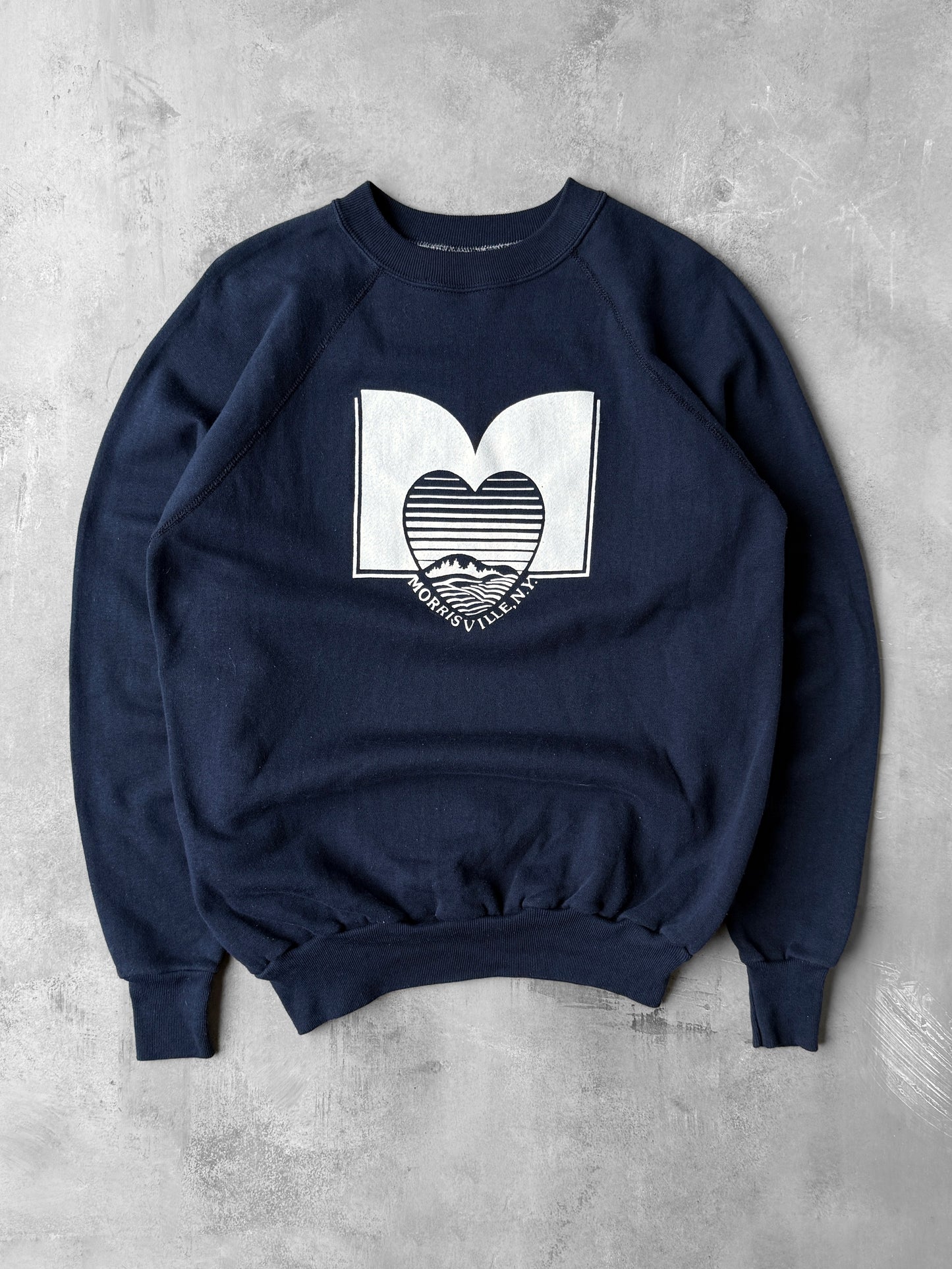 Morrisville, New York Sweatshirt 80's - Large