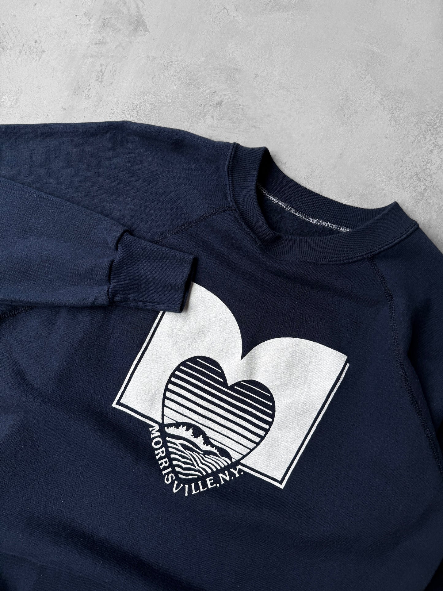 Morrisville, New York Sweatshirt 80's - Large