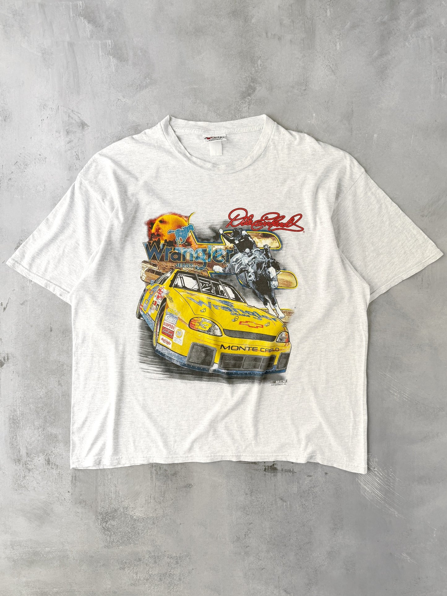 Dale Earnhardt Wrangler Car T-Shirt 90's - XXL