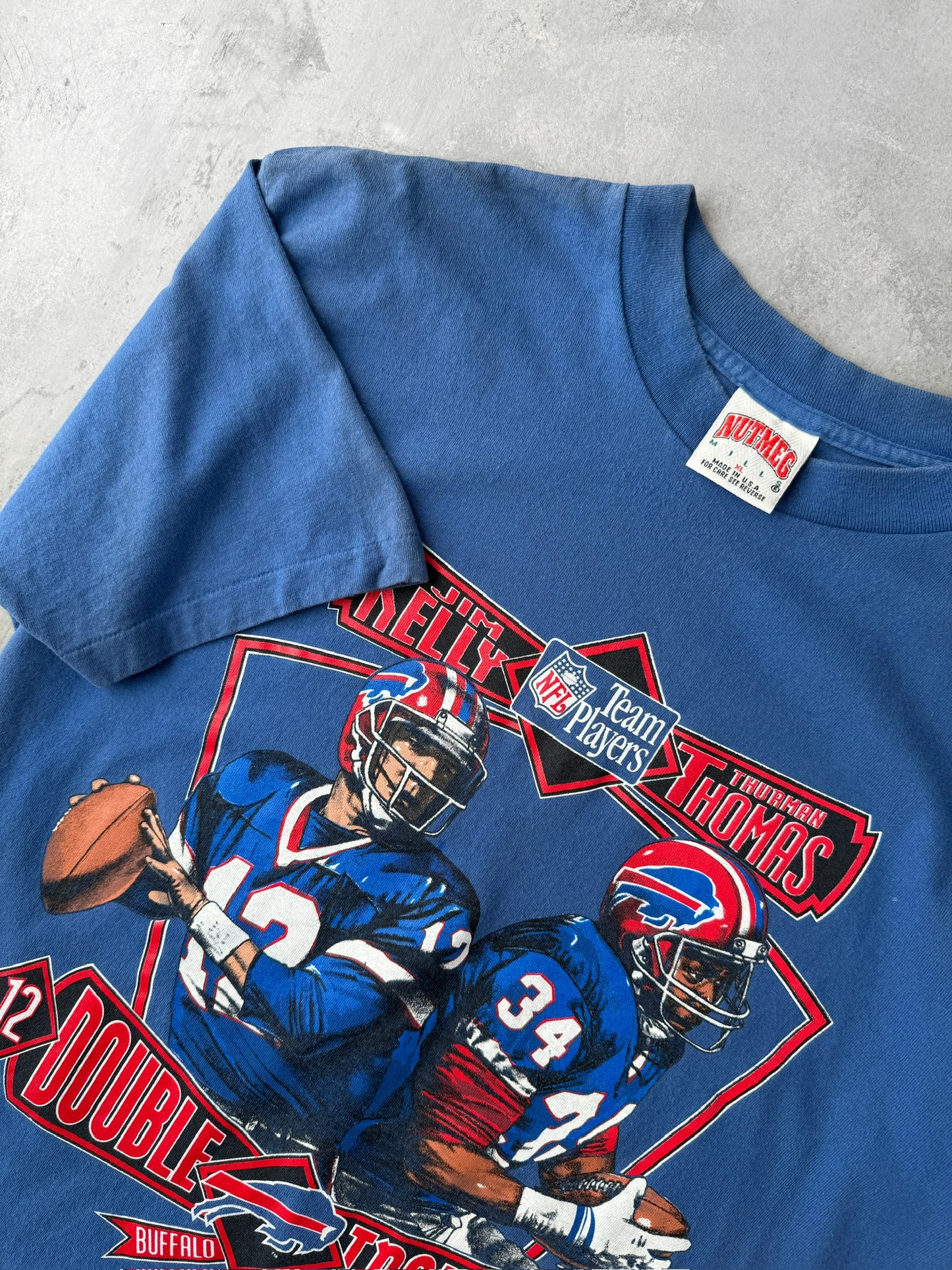 Buffalo Bills Double Trouble T-Shirt 90's - Large
