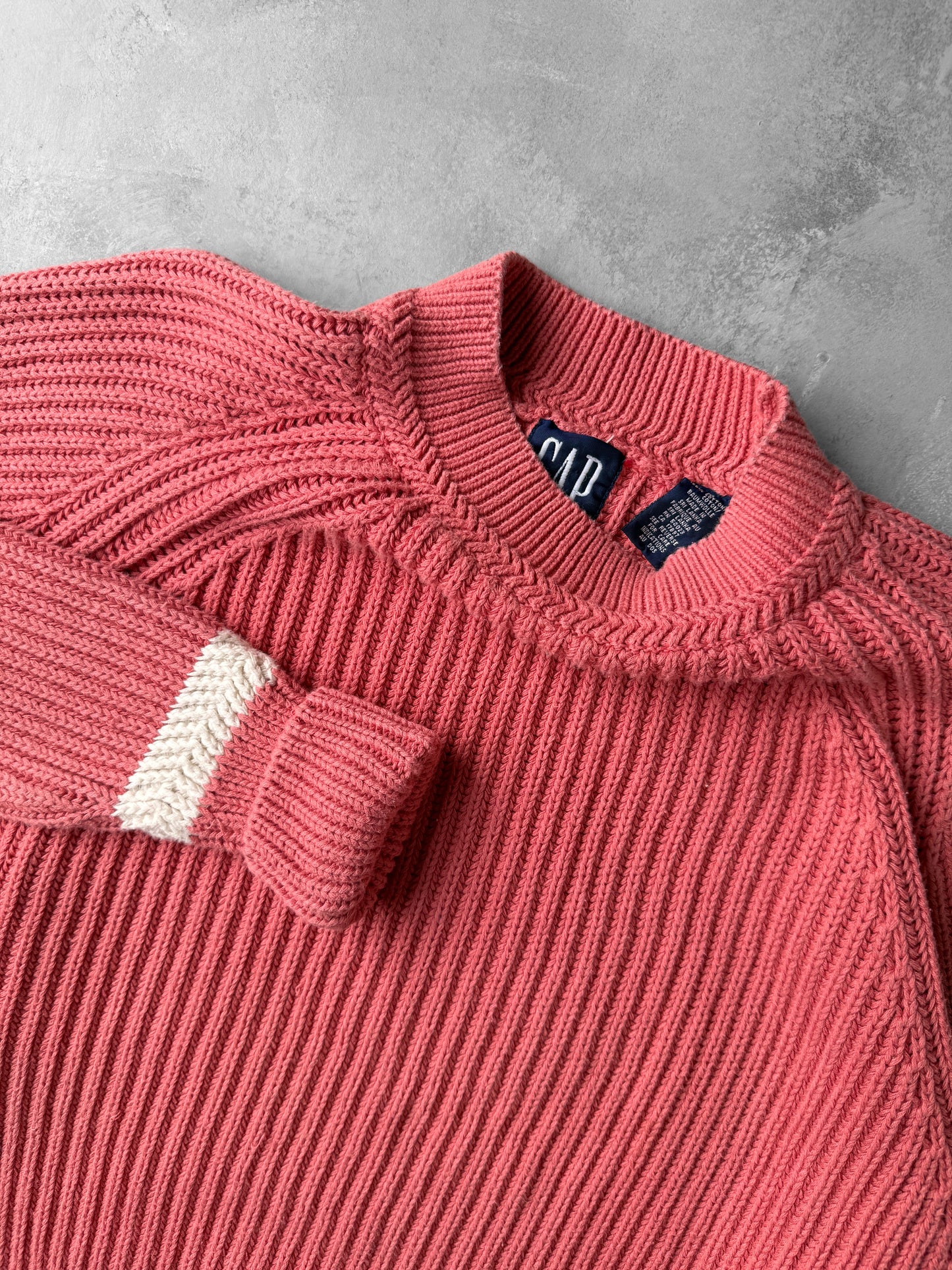 Ribbed Cotton Sweater 90's - Medium
