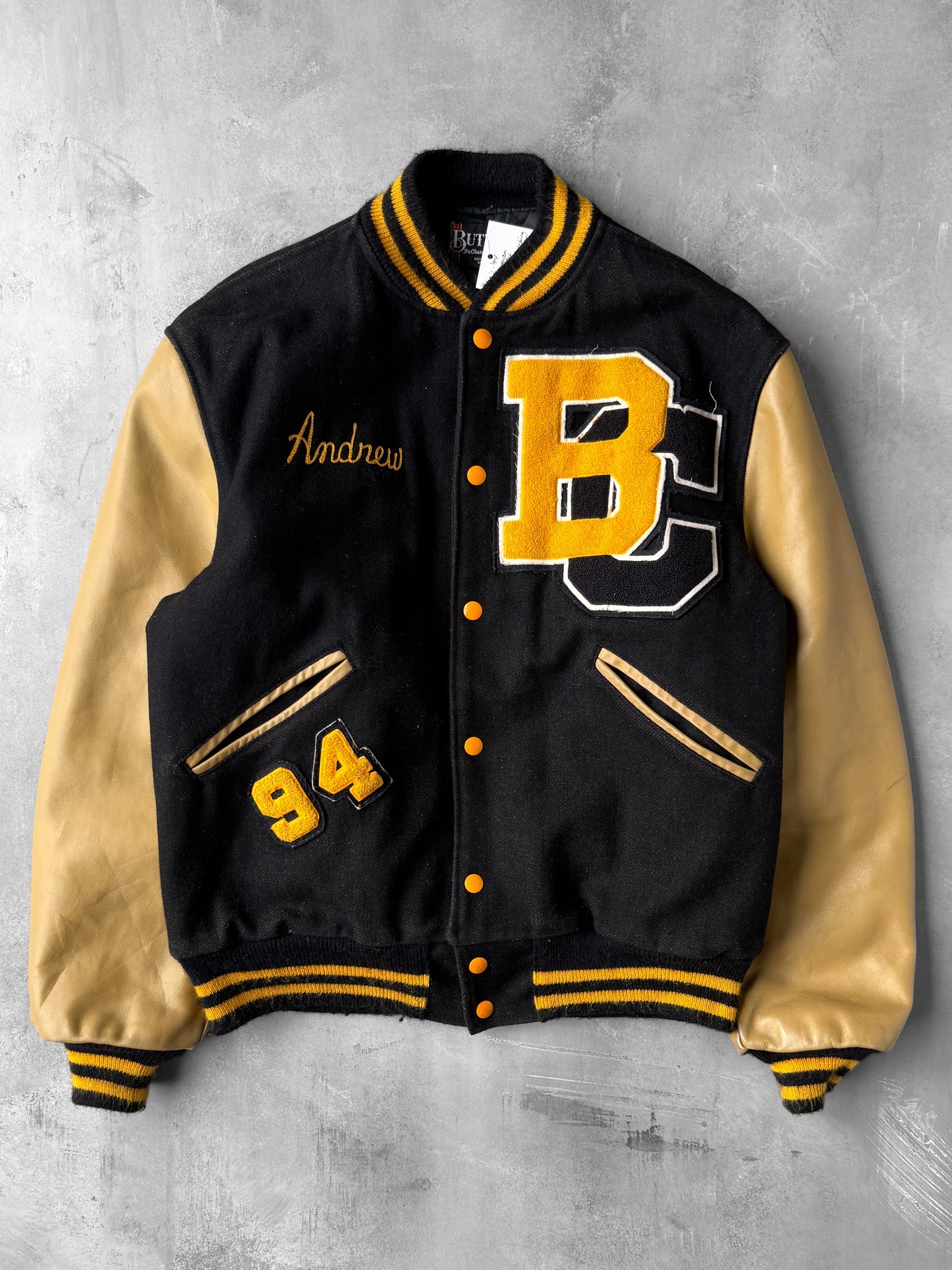 Chain Stitched Varsity Jacket 90's - Large