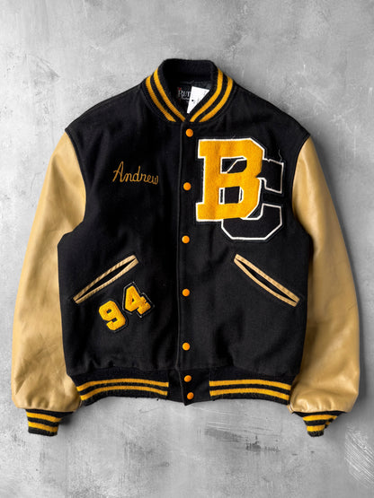 Chain Stitched Varsity Jacket 90's - Large