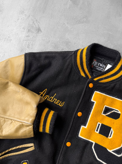 Chain Stitched Varsity Jacket 90's - Large