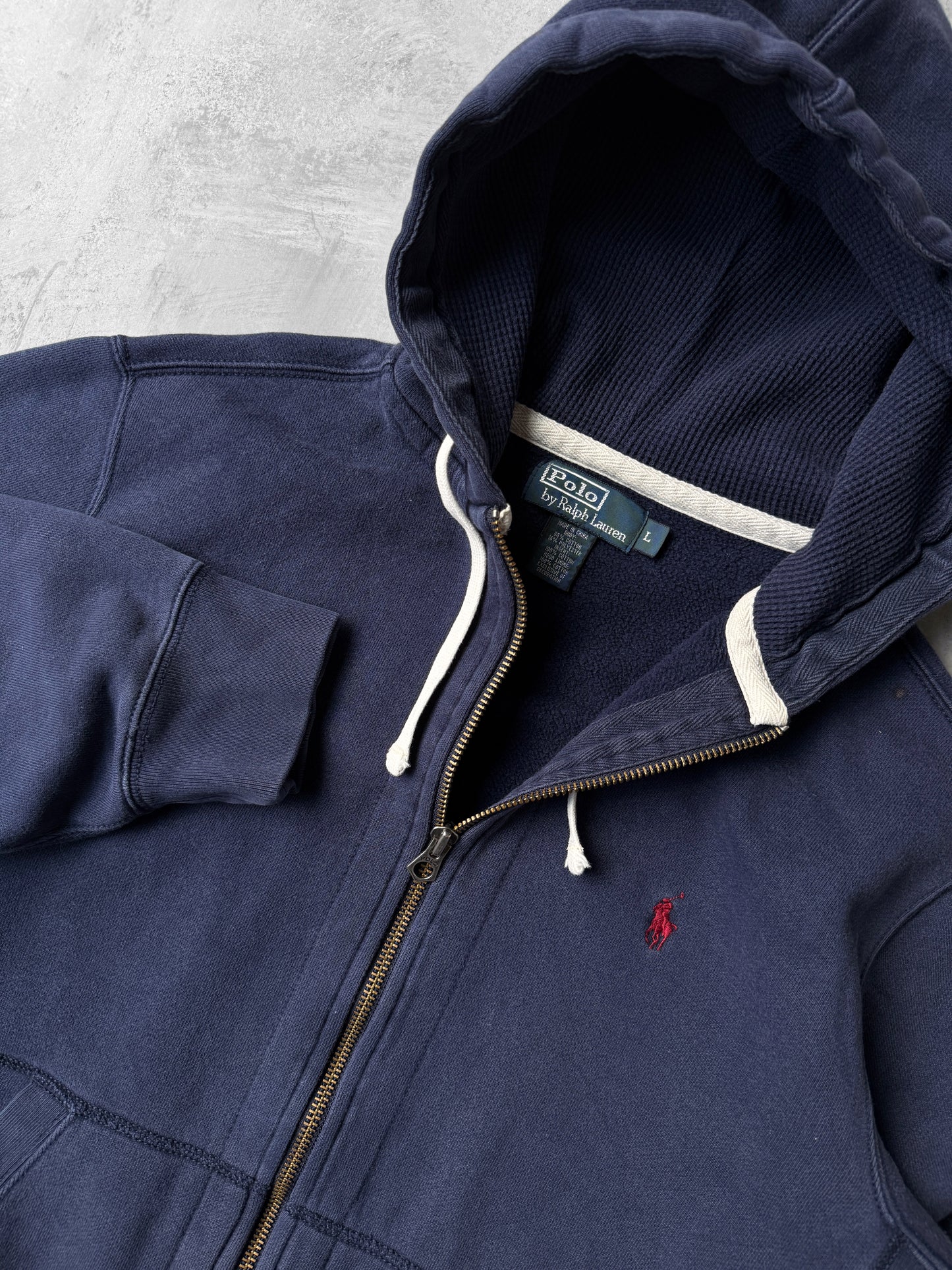 Polo Ralph Lauren Zippered Hoodie 90's - Large