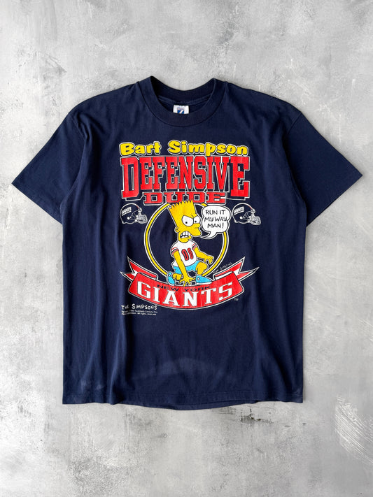 New York Giants Bart Simpson T-Shirt '90 - Large