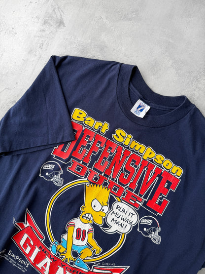 New York Giants Bart Simpson T-Shirt '90 - Large