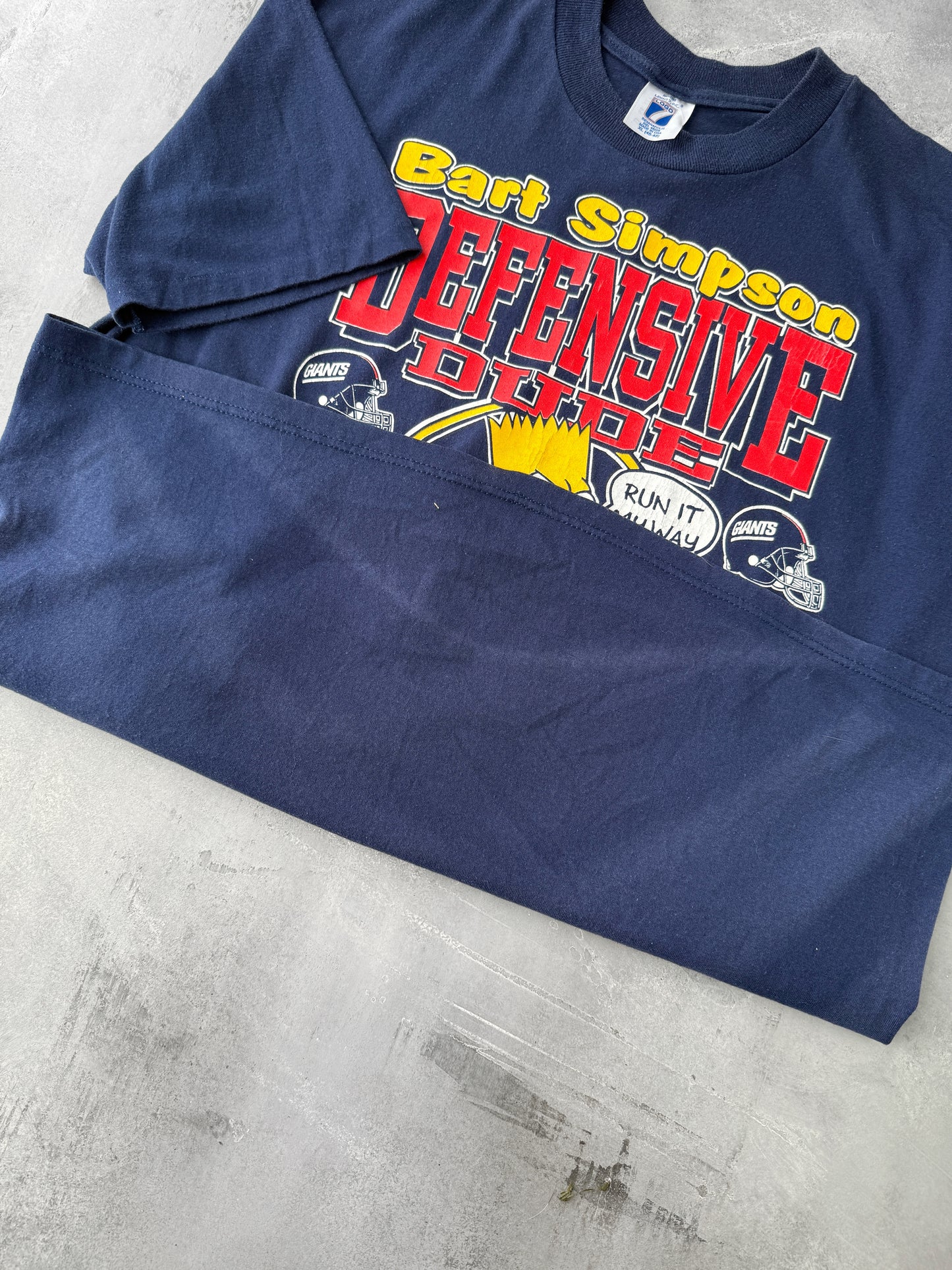 New York Giants Bart Simpson T-Shirt '90 - Large