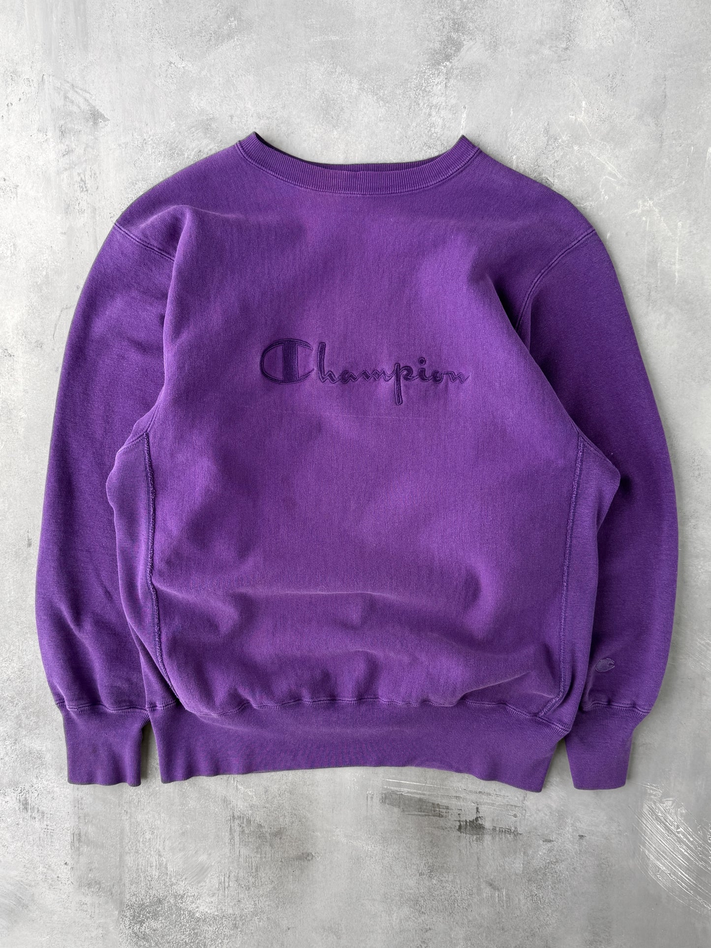 Purple Champion Reverse Weave Sweatshirt 90's - Large/XL