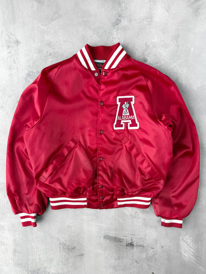 University of Alabama Satin Bomber Jacket 80's - Small / Medium