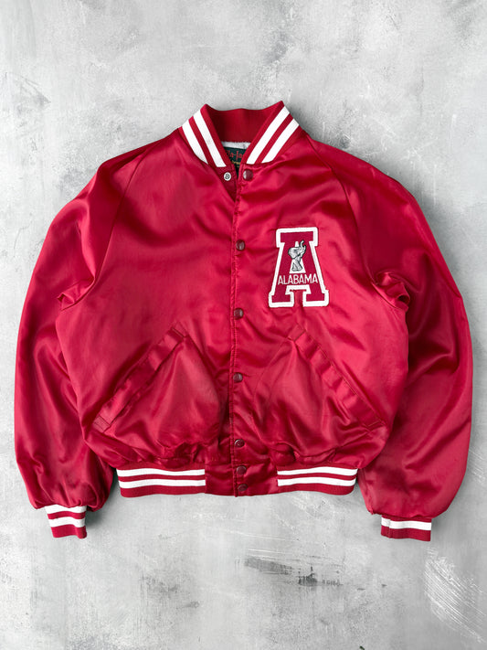 University of Alabama Satin Bomber Jacket 80's - Small / Medium