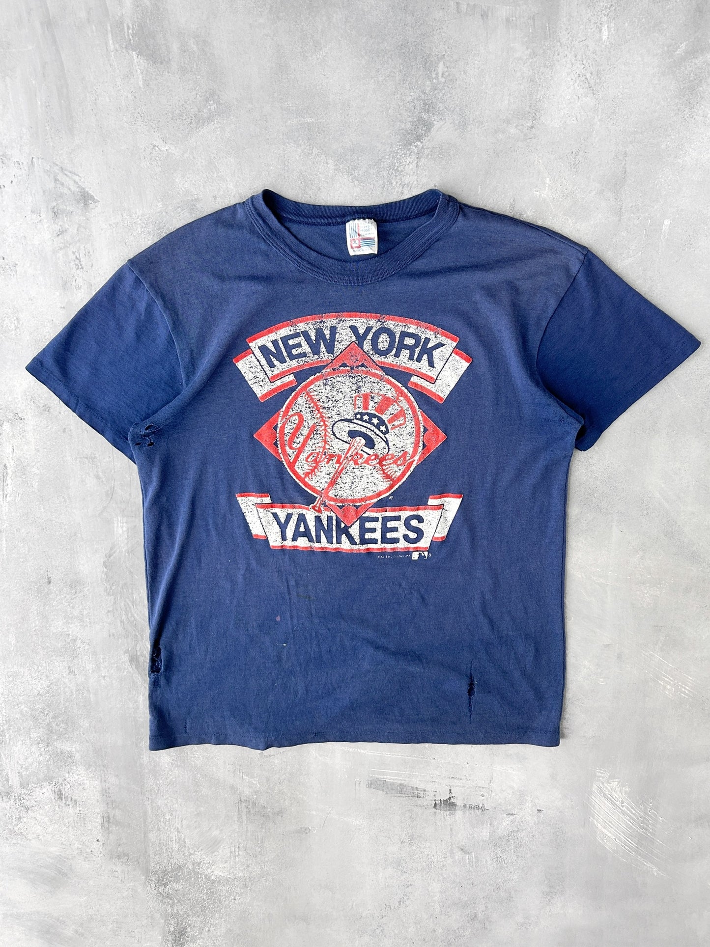 New York Yankees T-Shirt 80's - Large