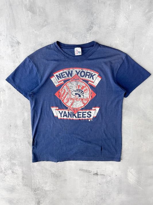 New York Yankees T-Shirt 80's - Large