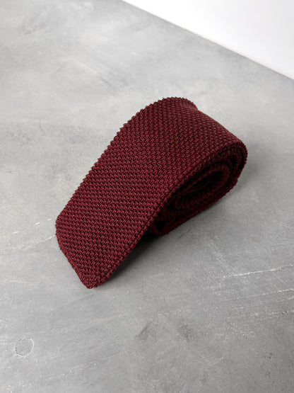 Textured Square Skinny Tie