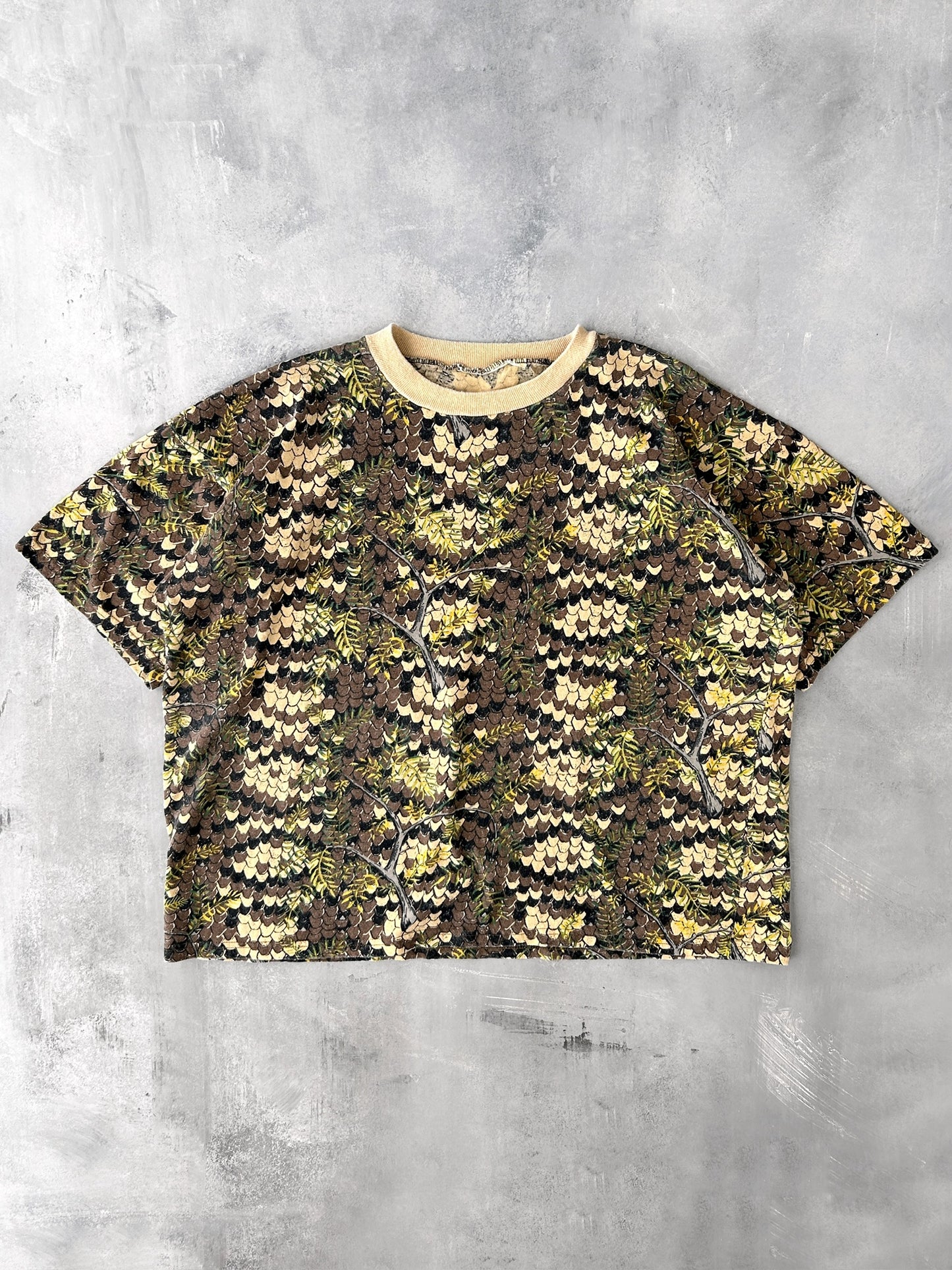 Diamondback Camo Print T-Shirt Y2K - XXL