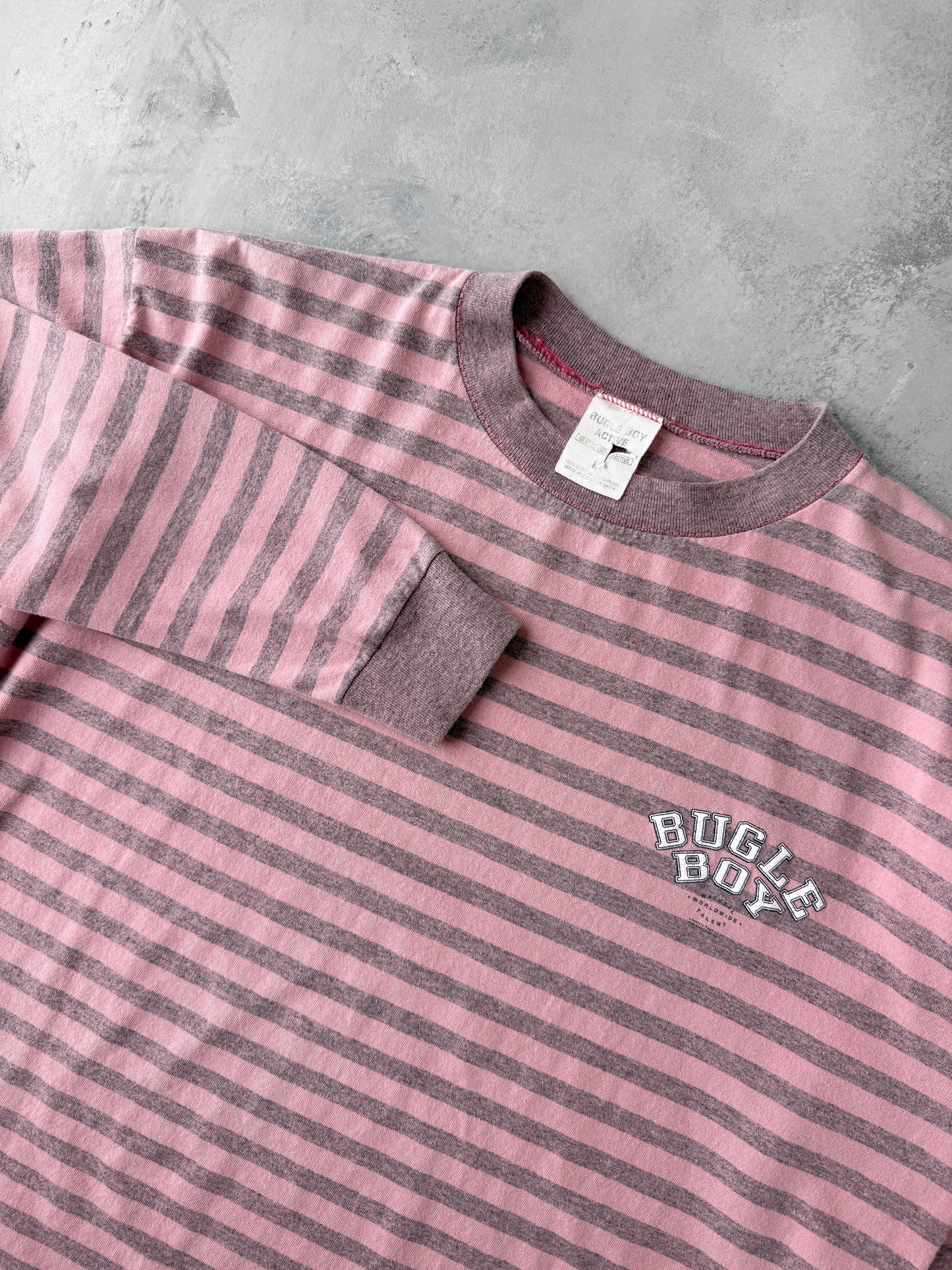 Bugle Boy Striped T-Shirt 90's - XL