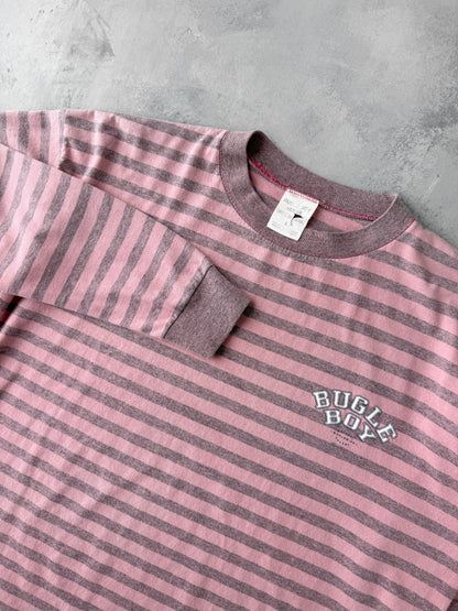 Bugle Boy Striped T-Shirt 90's - XL