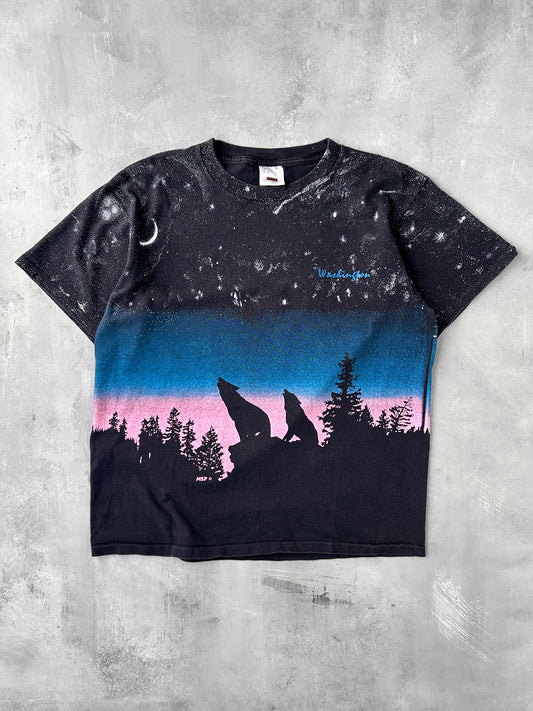 Wolf Scene T-Shirt 90's - XL