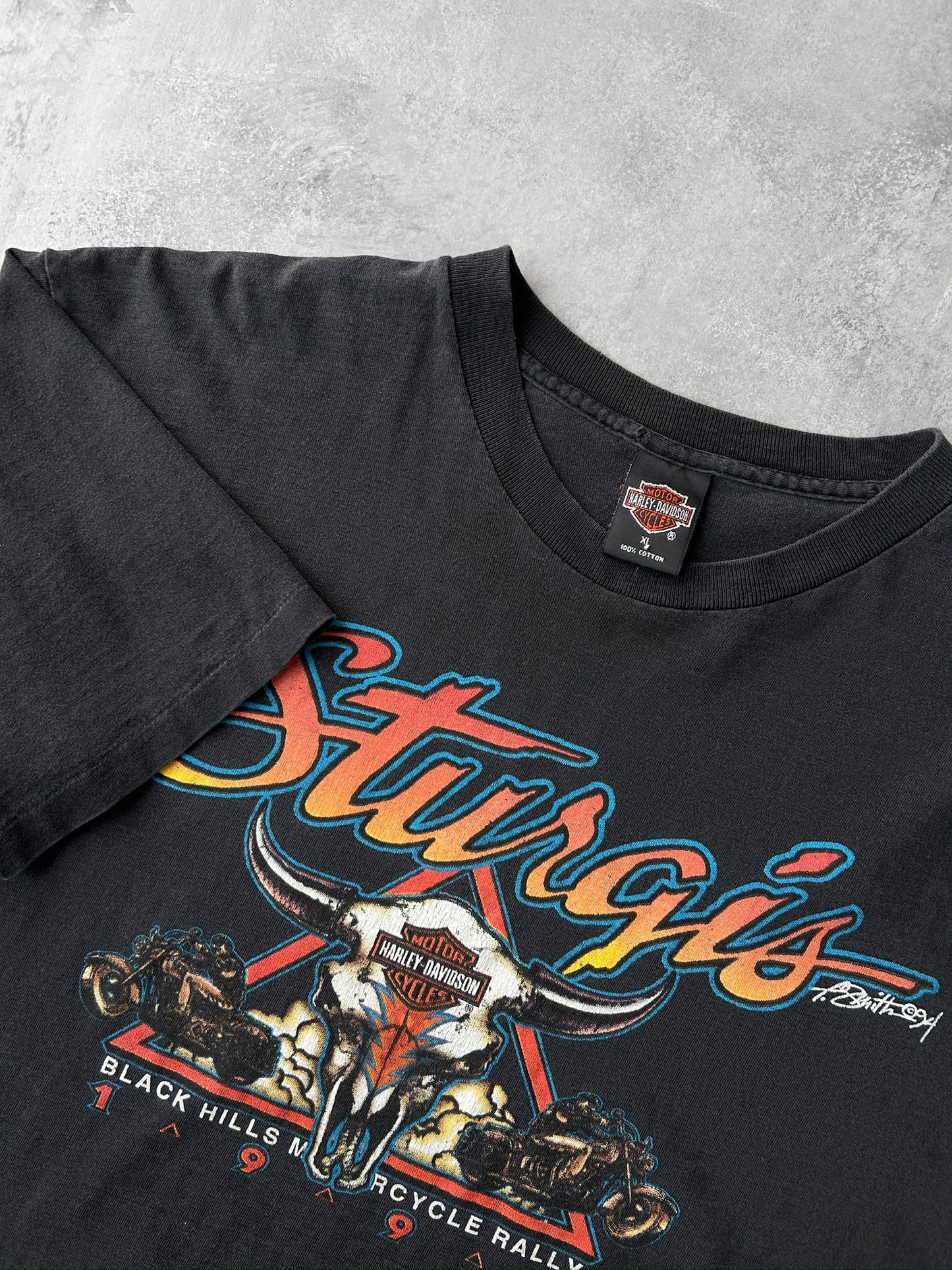 Sturgis Rally Cropped T-Shirt '94 - Large / XL