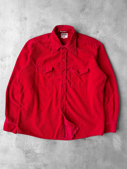 Red Corduroy Shirt 80's - Large