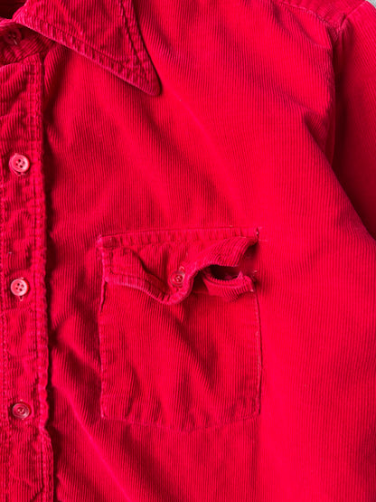 Red Corduroy Shirt 80's - Large