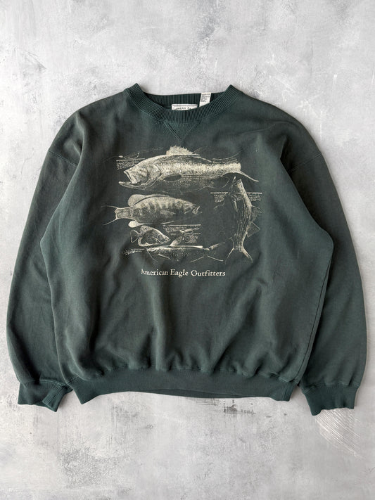 Fish Sweatshirt Y2K - XL