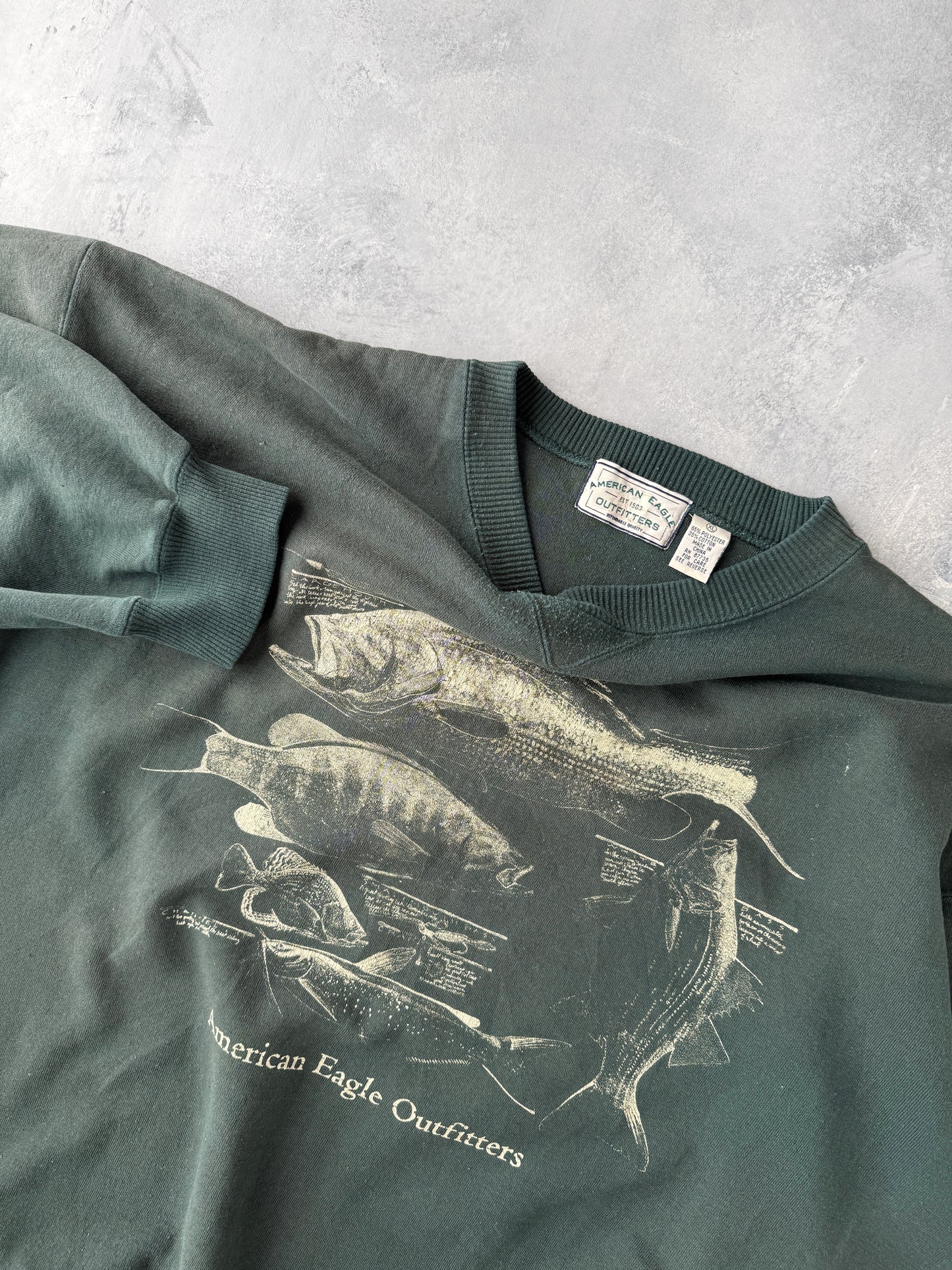 Fish Sweatshirt Y2K - XL