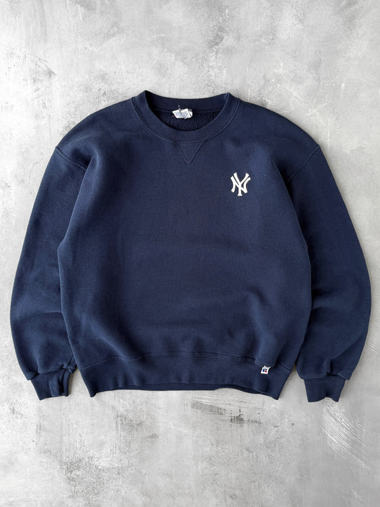 New York Yankees Logo Sweatshirt Y2K - Medium/ Large