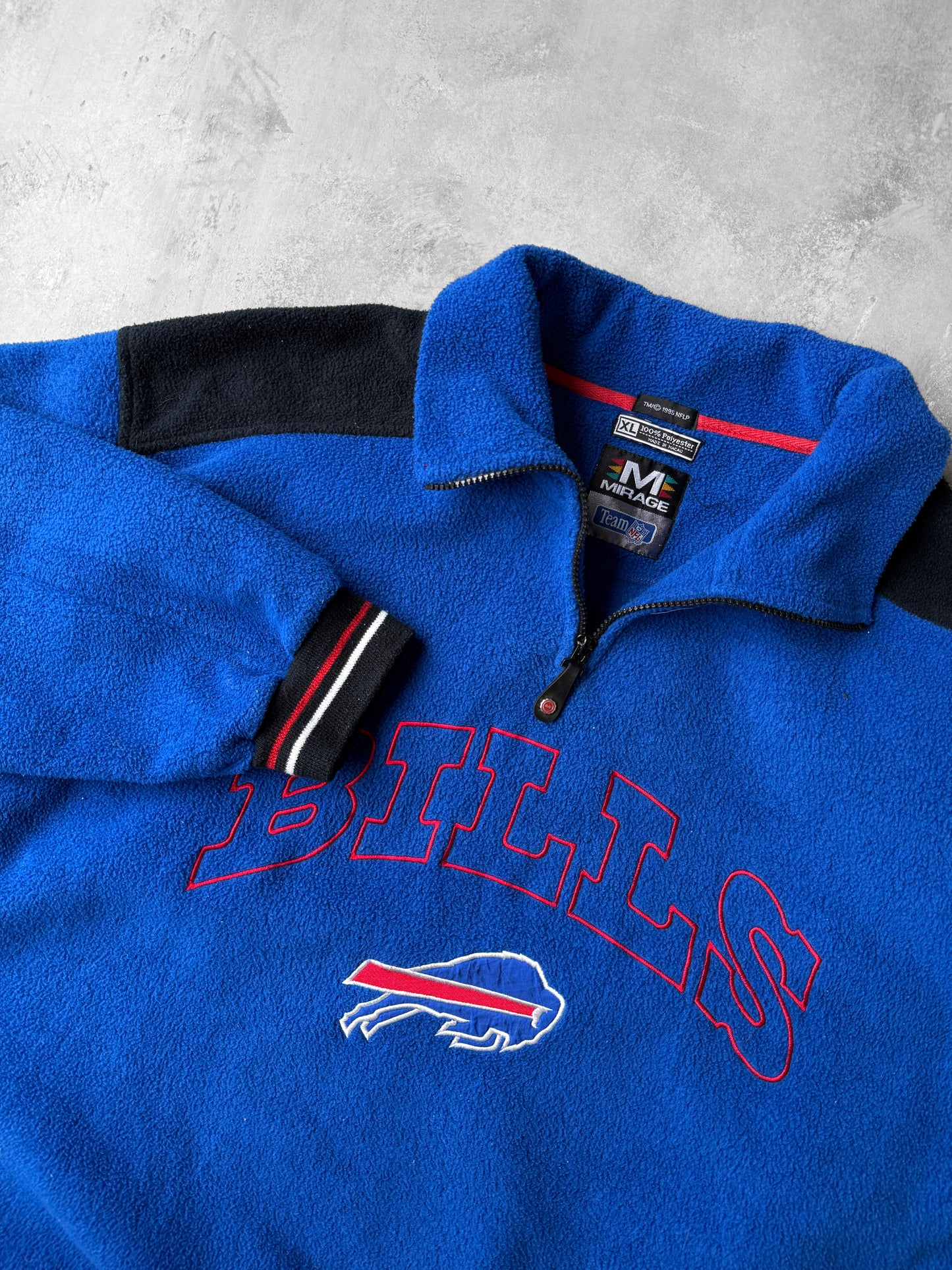 Buffalo Bills Quarter Zip Fleece Jacket '95 - XL