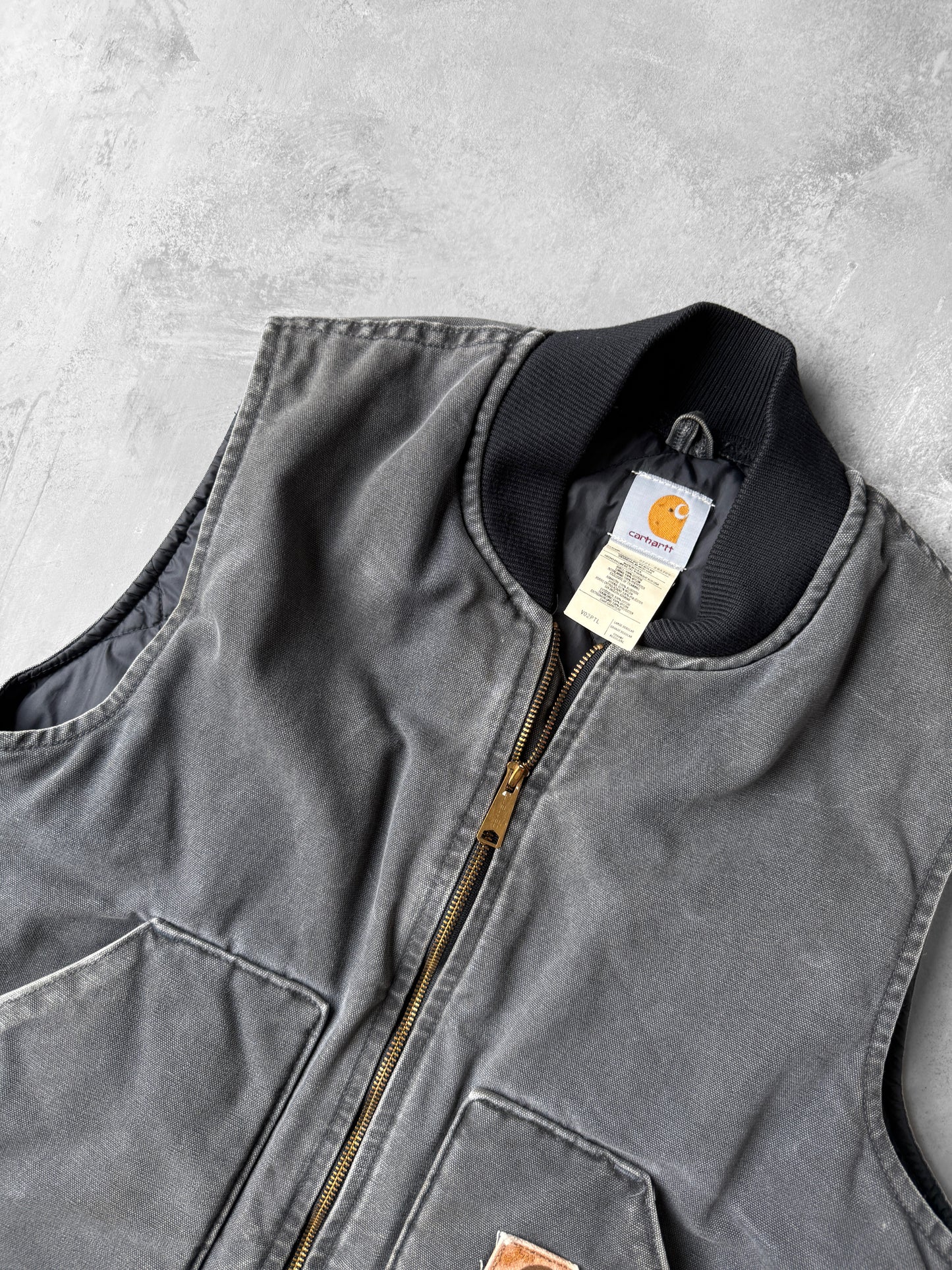Gray Carhartt Vest Y2K - Large