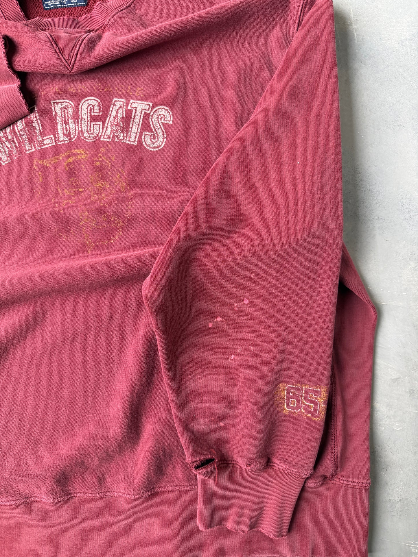 Distressed American Eagle Sweatshirt Y2K - XL