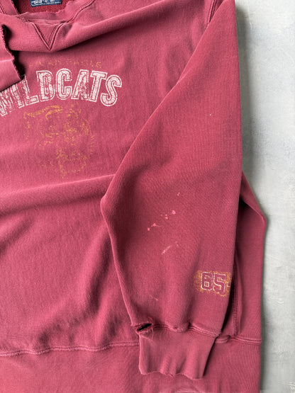 Distressed American Eagle Sweatshirt Y2K - XL