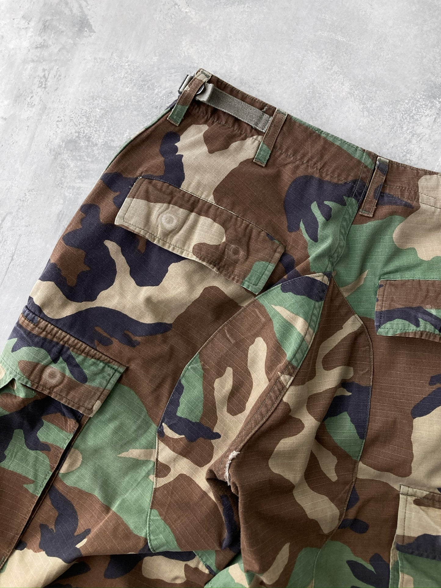 Military Camo Cargo Pants 00's - Adjustable S / M