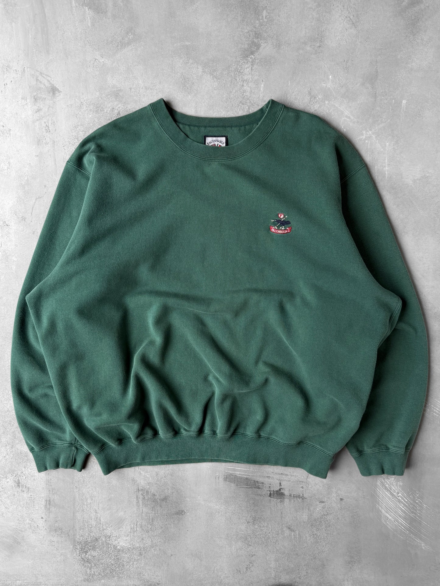 Faconnable Essential Green Sweatshirt 90's - XL
