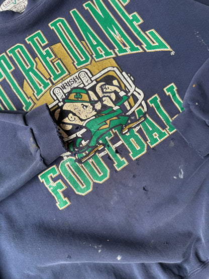Distressed University of Notre Dame Sweatshirt 90's - XL
