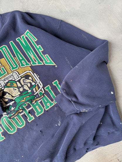 Distressed University of Notre Dame Sweatshirt 90's - XL
