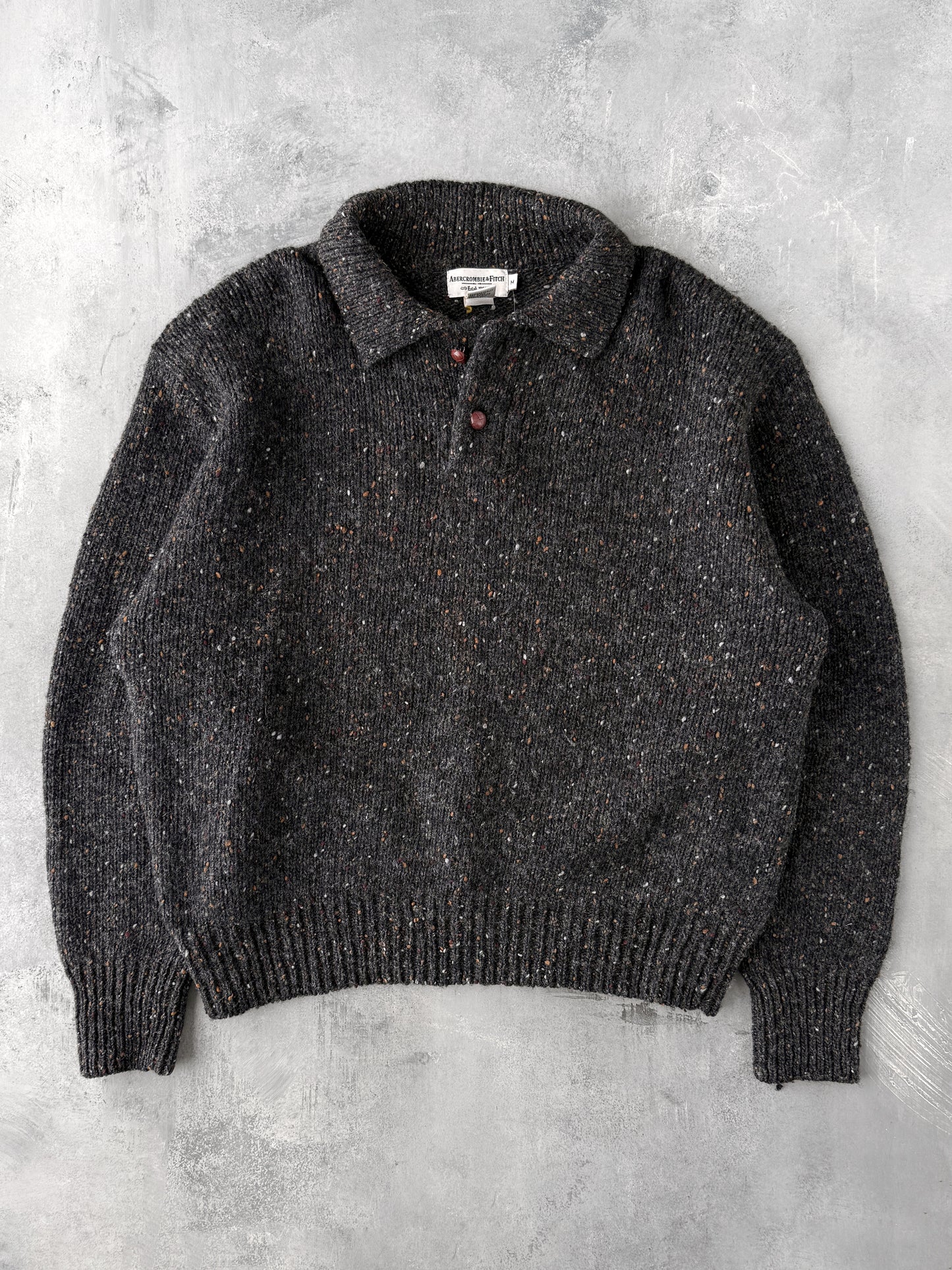 Collared Wool Sweater 90's - Medium