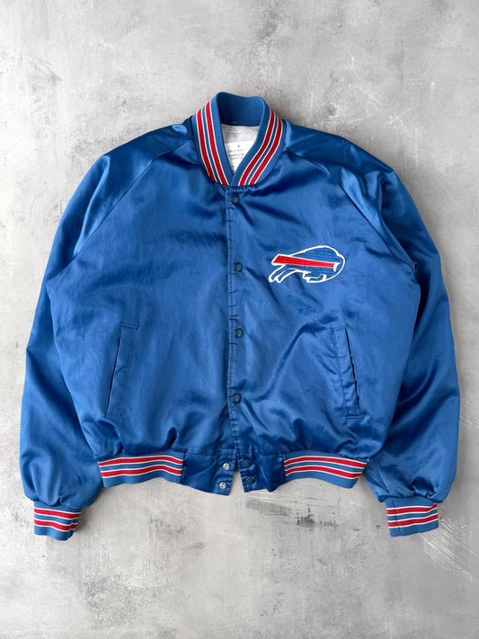 Buffalo Bills Satin Bomber Jacket 90's - Large