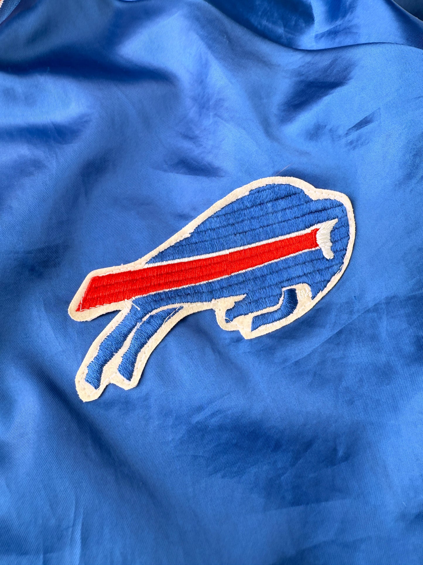Buffalo Bills Satin Bomber Jacket 90's - Large