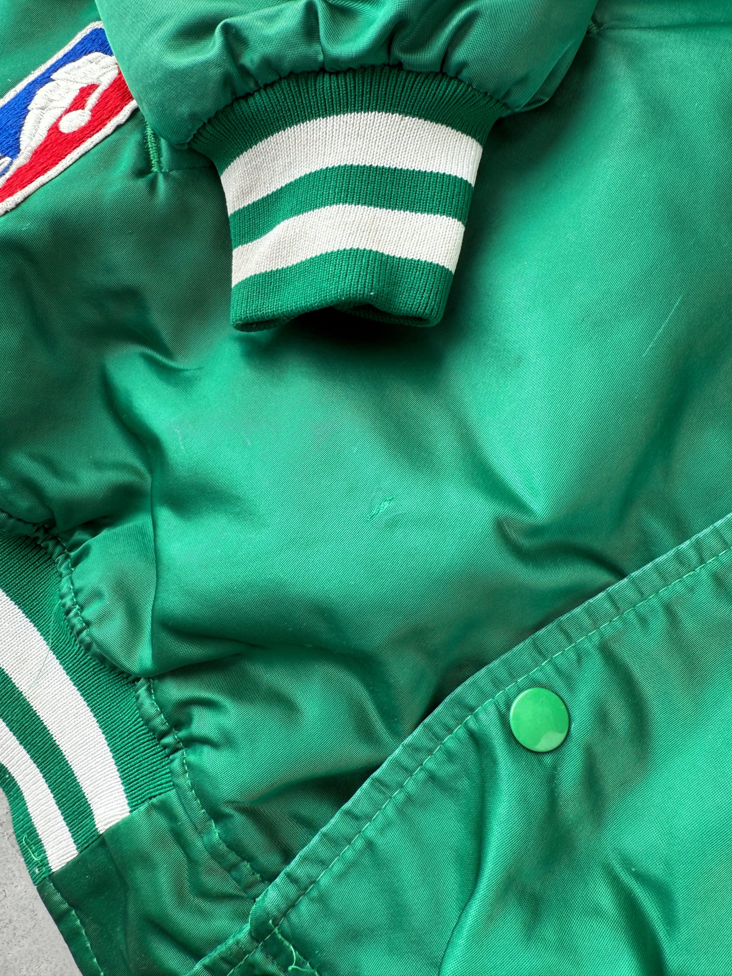 Boston Celtics Satin Bomber Jacket 80's - XL