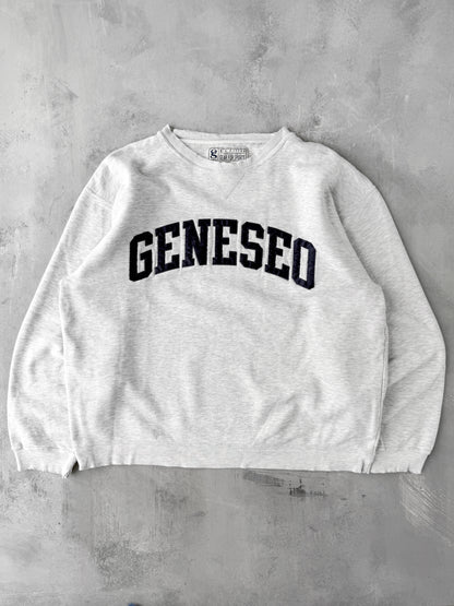 Distressed Geneseo Sweatshirt 90's - Large