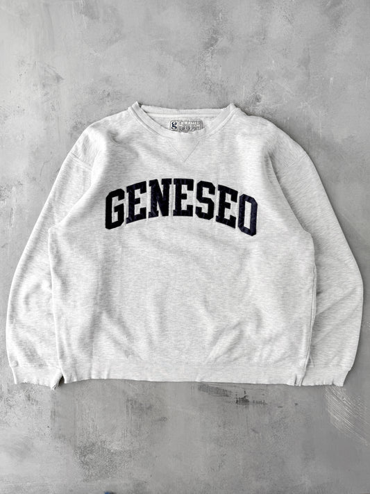 Distressed Geneseo Sweatshirt 90's - Large