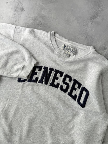 Distressed Geneseo Sweatshirt 90's - Large