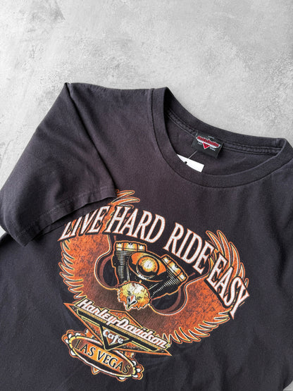 Harley-Davidson Cafe Las Vegas T-Shirt Y2K - Medium