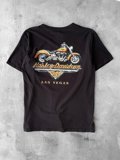 Harley-Davidson Cafe Las Vegas T-Shirt Y2K - Medium