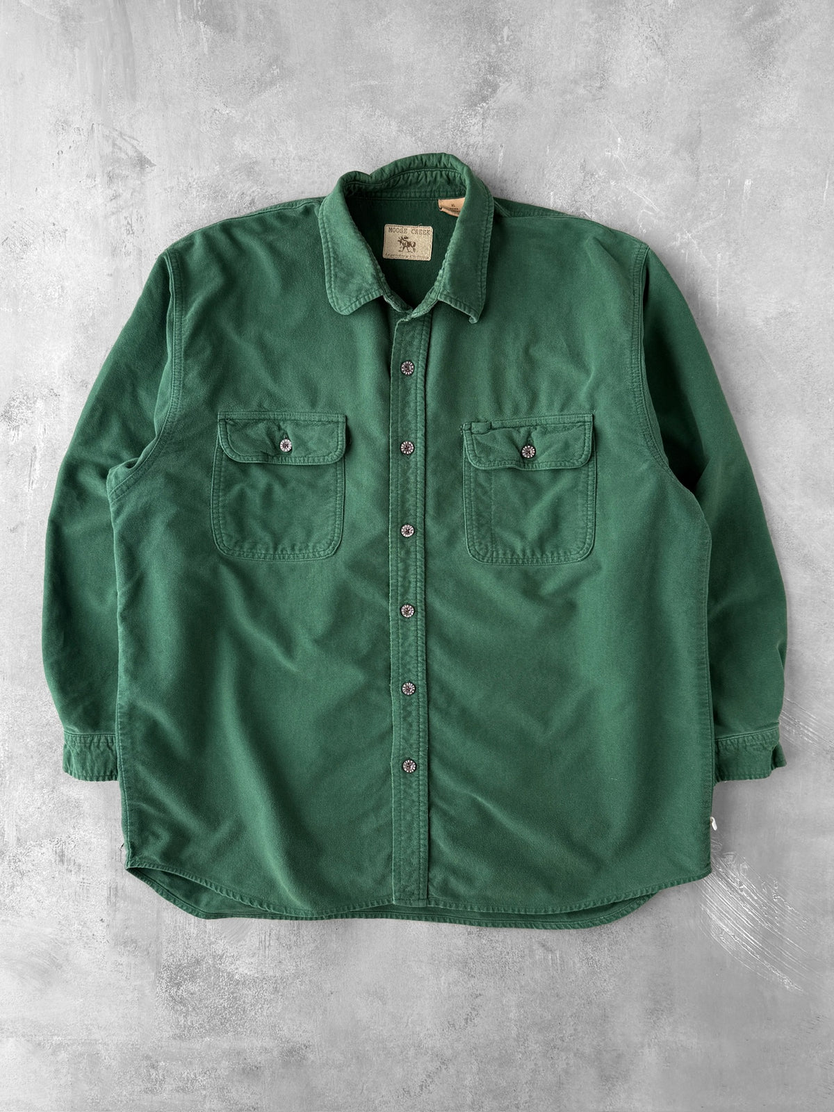 Hunter Green Chamois Flannel Shirt Y2K - XL