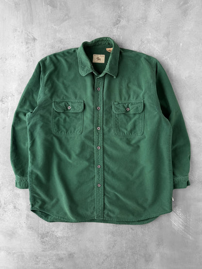 Hunter Green Chamois Flannel Shirt Y2K - XL